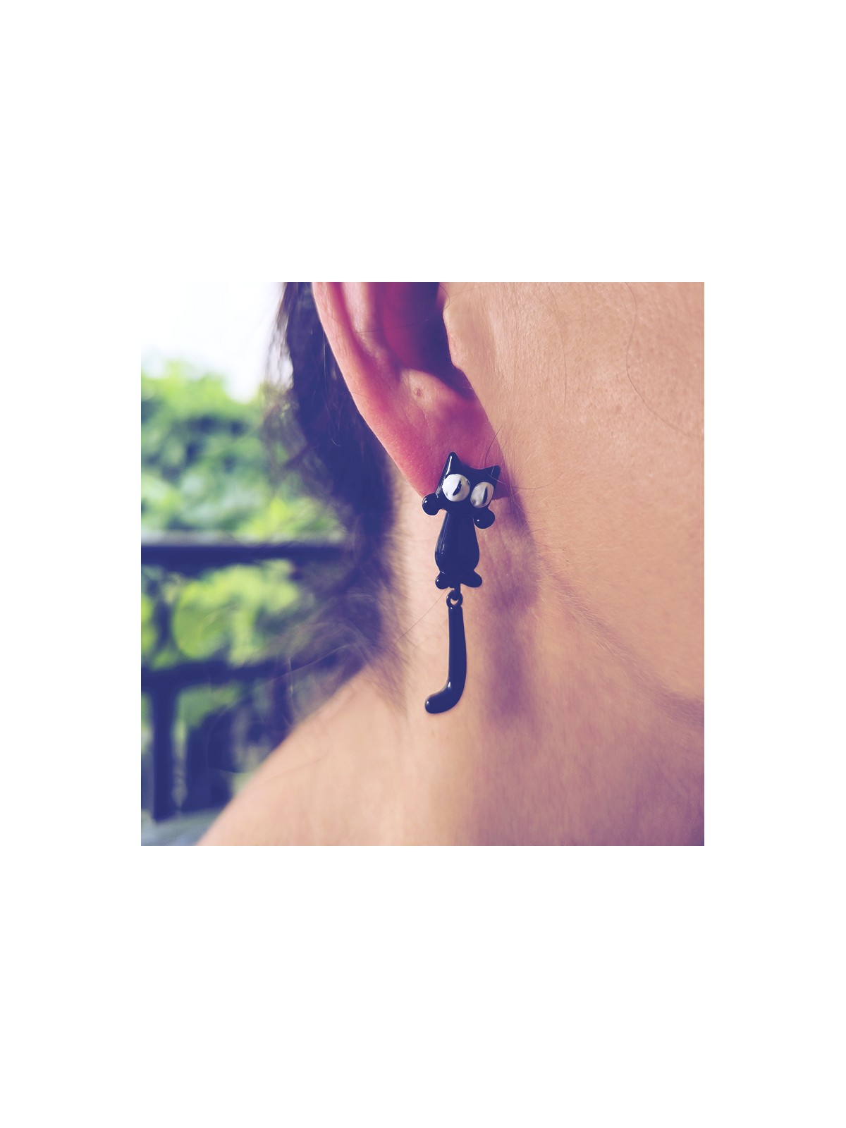 Pendientes de gato dibujos animados Joyería de moda Regalo para mujer Estilo boho